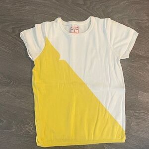 Two-Tone Yellow and White Tee